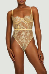 Coco de Mer Fiorella Bodysuit in Gold