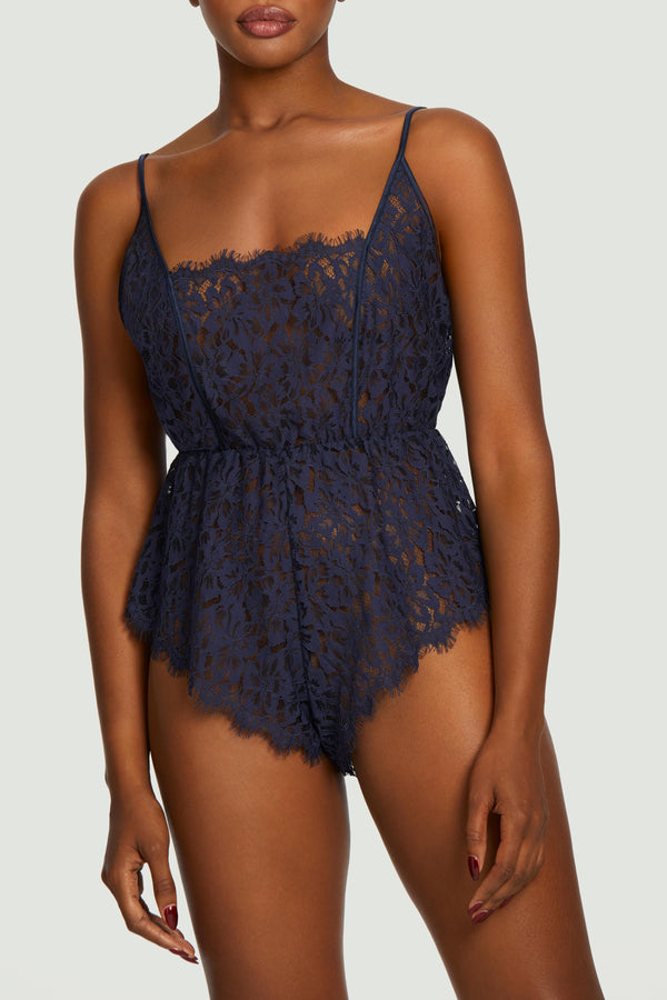 Muse by Coco de Mer Beatrice Teddy in Navy
