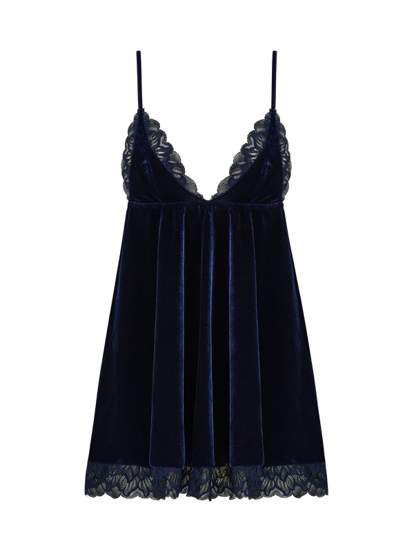 Coco de Mer Azzurra Babydoll in Sapphire