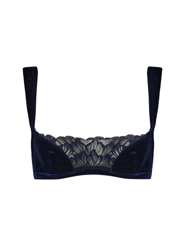 Coco De Mer Azzurra Bandeau Bra in Sapphire