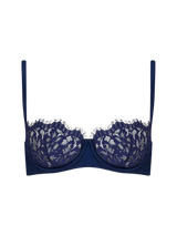 Muse by Coco de Mer Beatrice Half Cup Bra in Navy