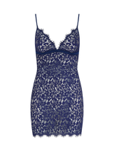 Muse by Coco de Mer Beatrice Slip in Navy