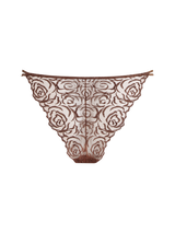 Muse by Coco de Mer Rosalia Brazilian Knicker in Cocoa