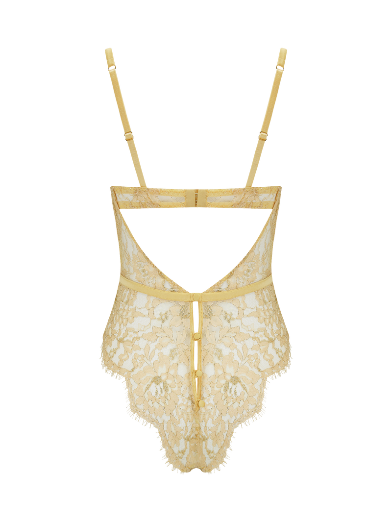 Coco de Mer Fiorella Bodysuit in Gold