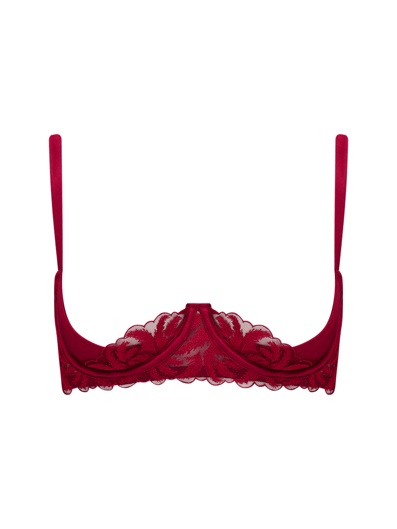 Coco de Mer Ravenna Quarter Cup Bra in Ruby