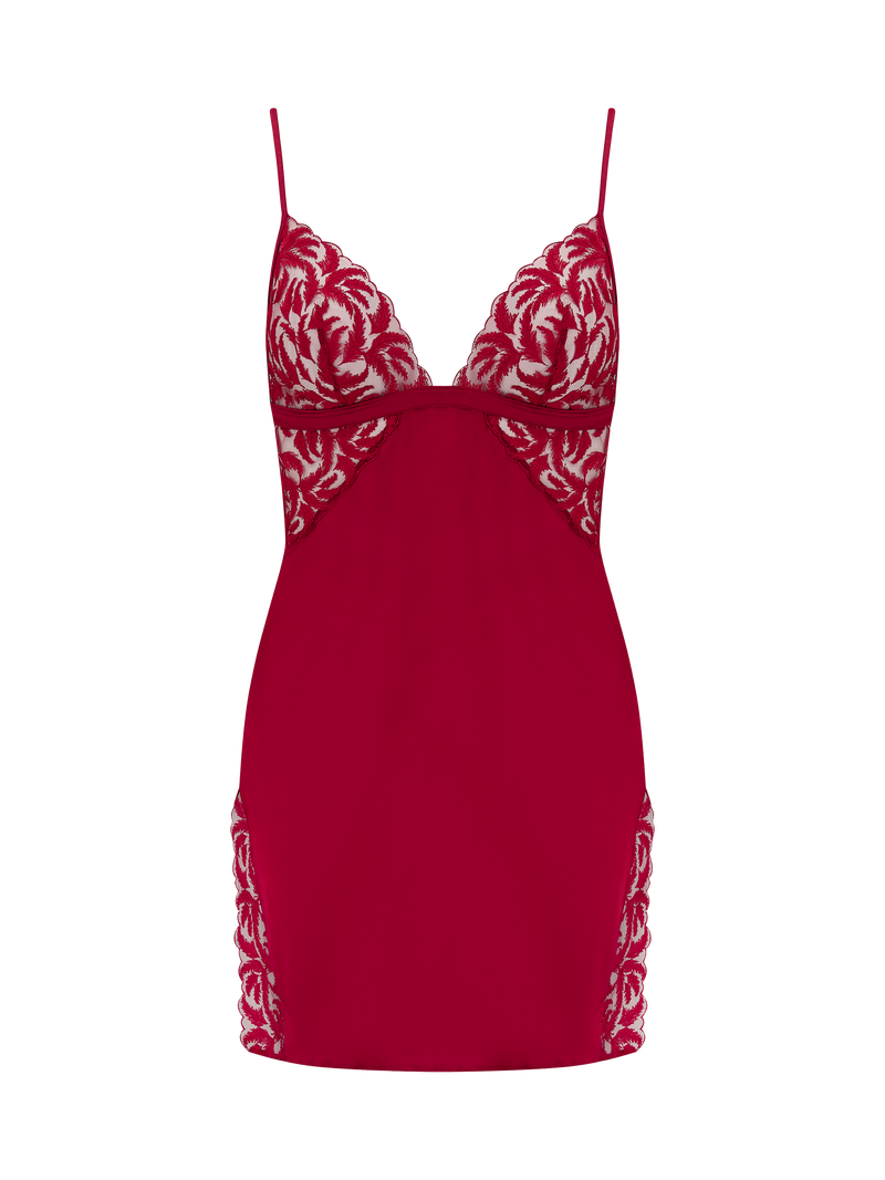 Coco de Mer Ravenna Slip in Ruby