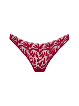 Coco de Mer Ravenna Skirted Thong in Ruby