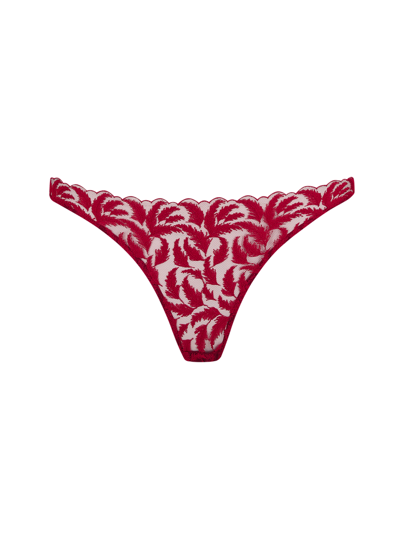 Coco de Mer Ravenna Brazilian Knicker in Ruby