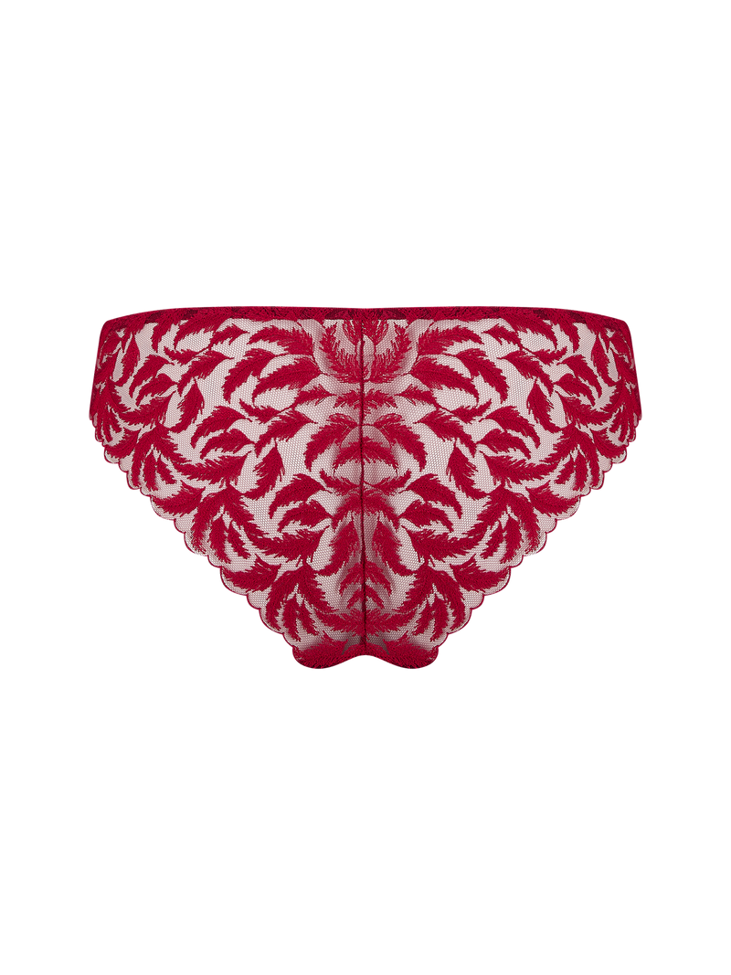 Coco de Mer Ravenna Brazilian Knicker in Ruby