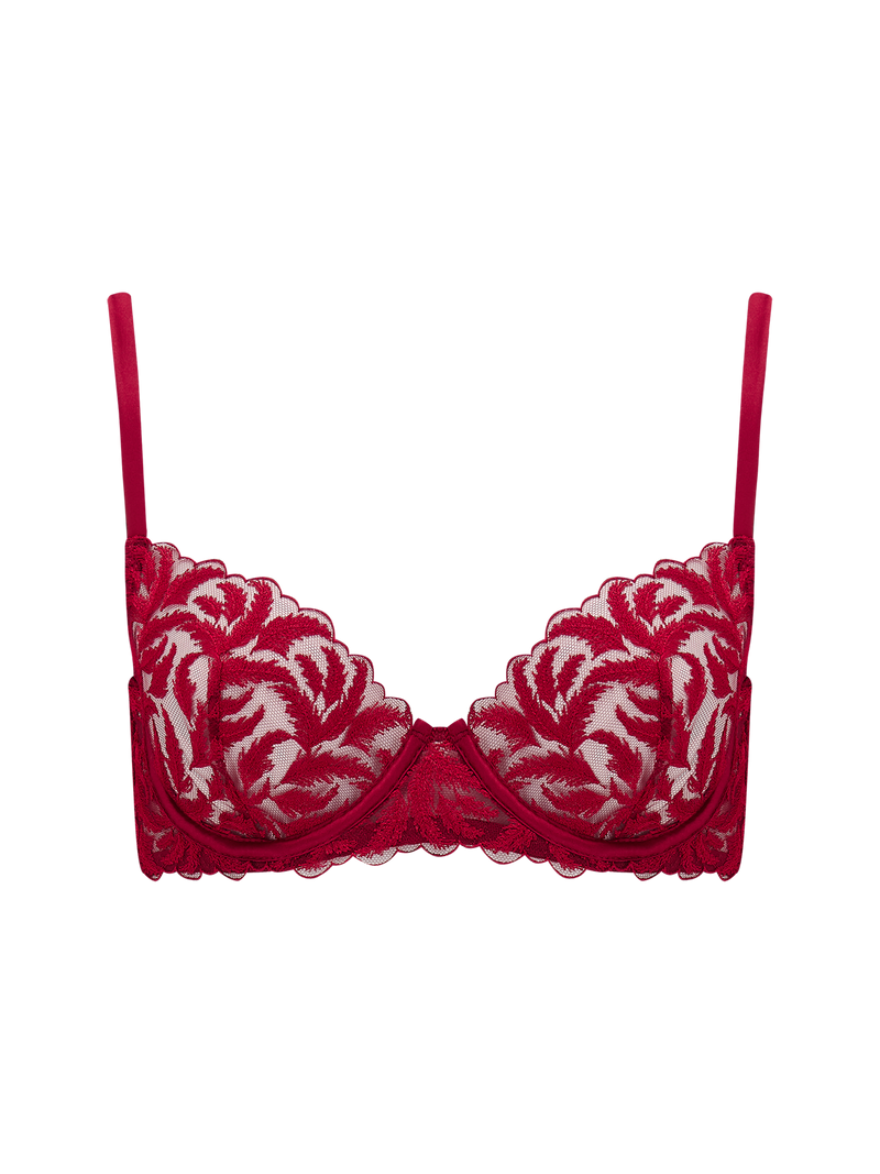 Coco de Mer Ravenna Plunge Bra in Ruby