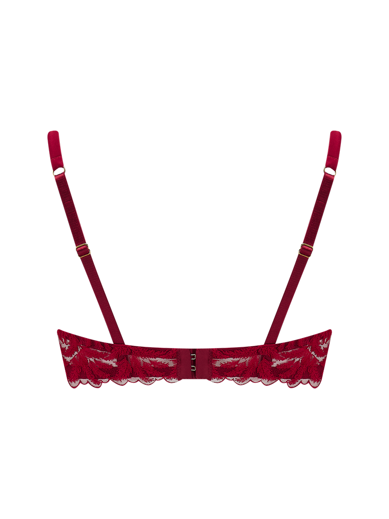 Coco de Mer Ravenna Plunge Bra in Ruby