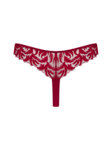 Coco de Mer Ravenna Skirted Thong in Ruby